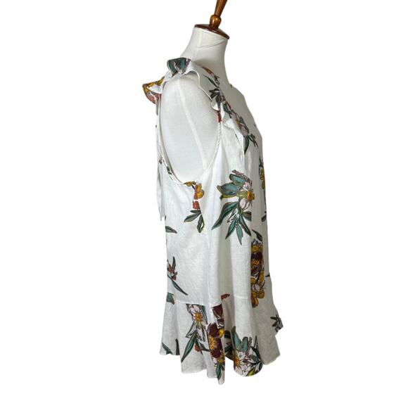 NWT Free People Womens Summer in Tulum Linen Floral Tunic Tank Size L - Picture 2 of 8